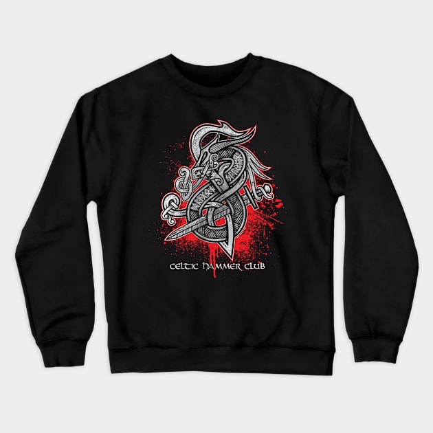 Dragon Slayer (Grey) Crewneck Sweatshirt by celtichammerclub